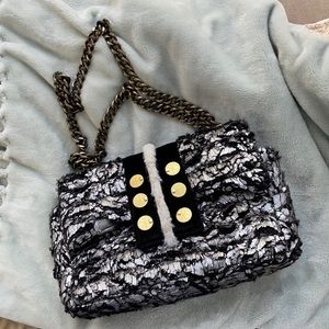 Kooreloo New Yorker Soho shoulder bag black and silver